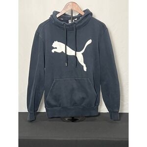 Puma Essentials Fleece Hoodie Mens Pullover Sweatshirt Size M Black